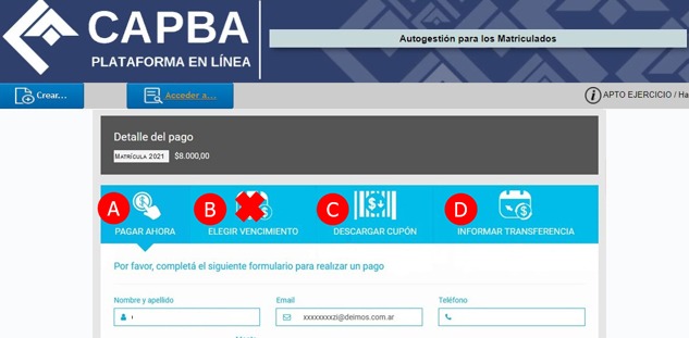 NUEVA PLATAFORMA “CAPBA EN LINEA”